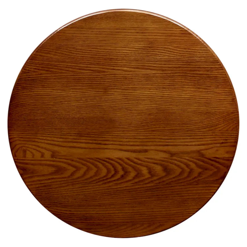 Table d'appoint ronde en bois avec tiroir et étagère inférieure, Noir Ardoise