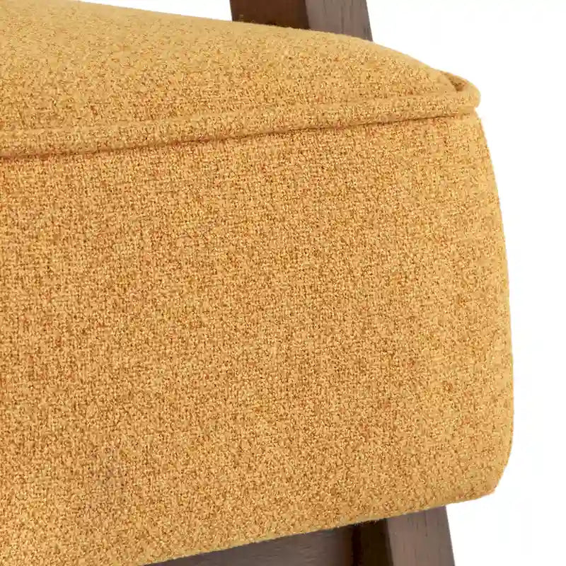 Canapé rembourré de style Mid-Century Modern avec cadre en bois d'hévéa Gris Bleu Jaune
