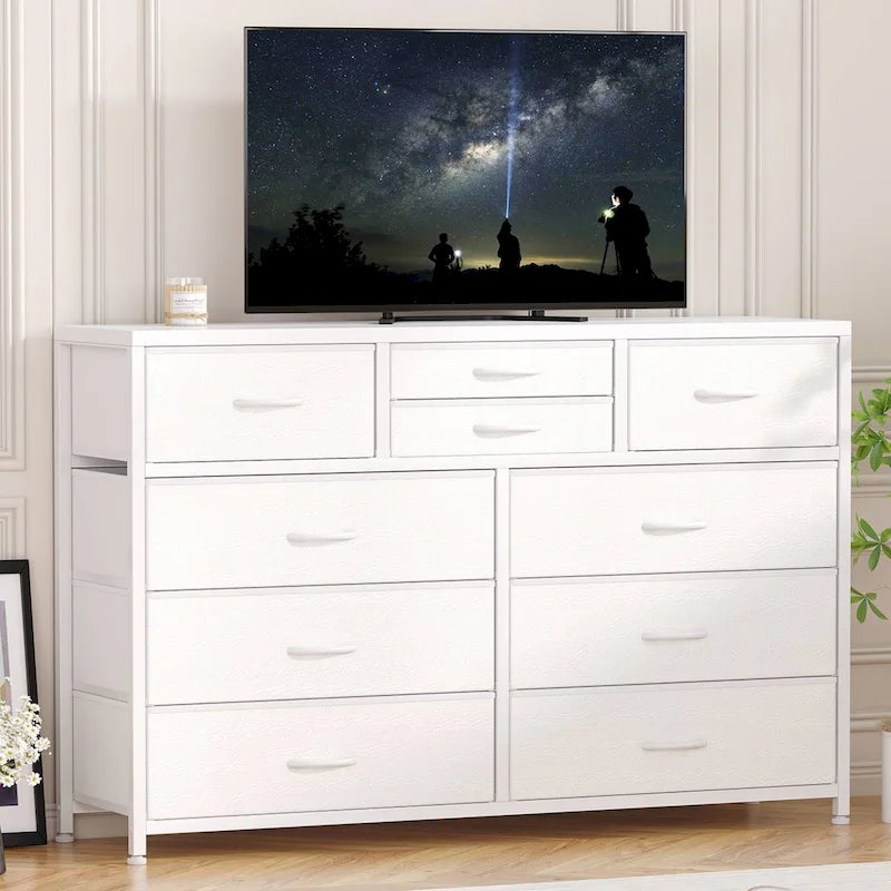 Large commode de rangement en tissu à 10 tiroirs – Meuble TV