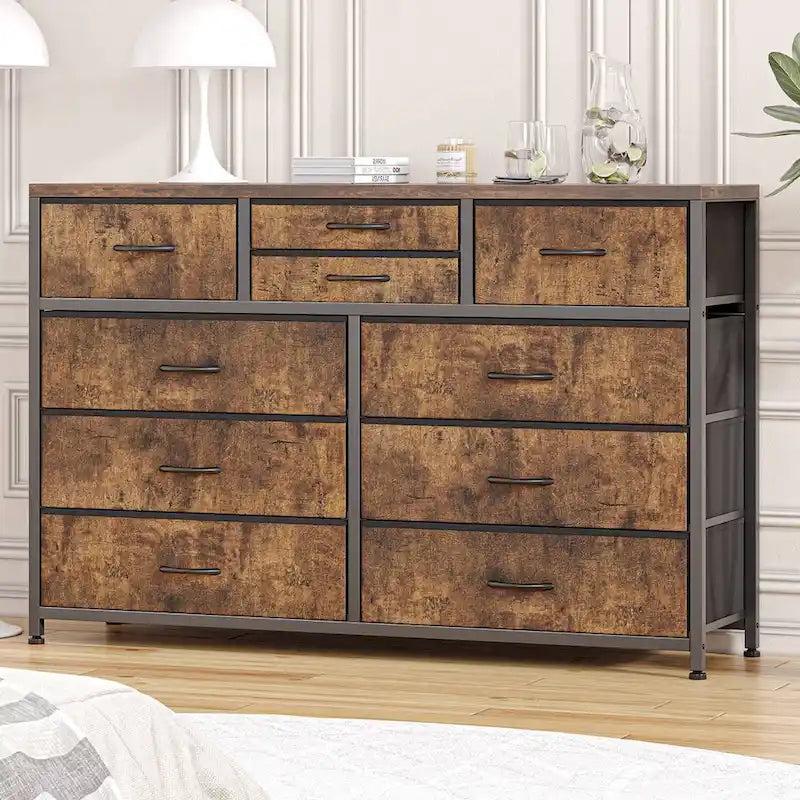 Large commode de rangement en tissu à 10 tiroirs – Meuble TV