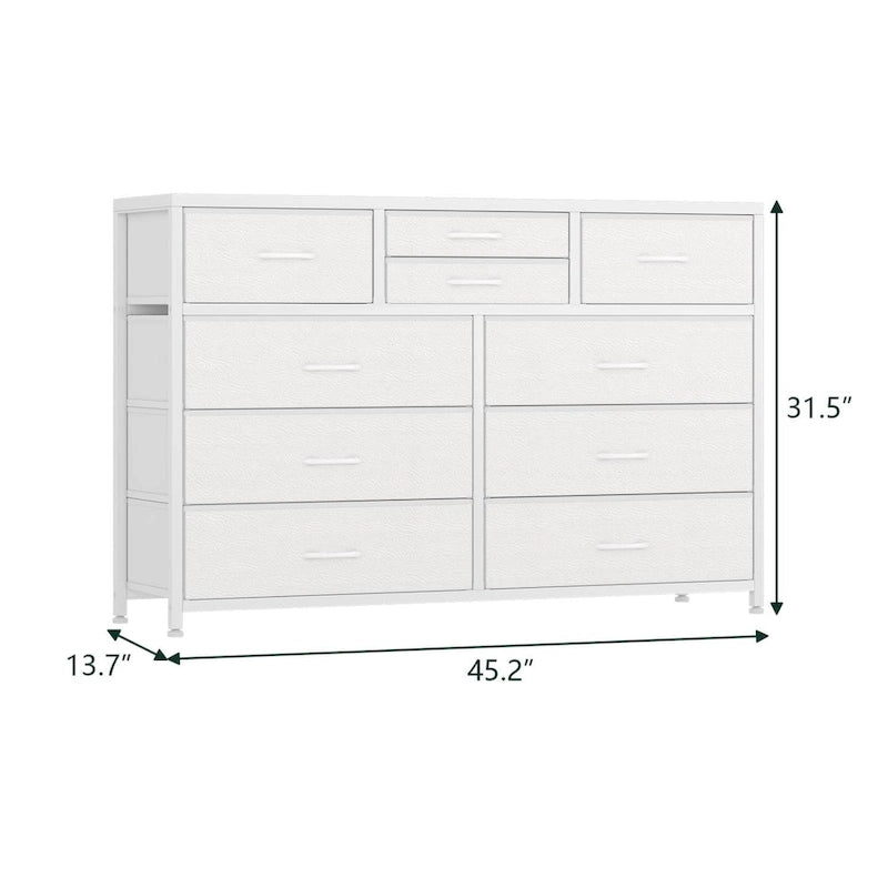 Large commode de rangement en tissu à 10 tiroirs – Meuble TV