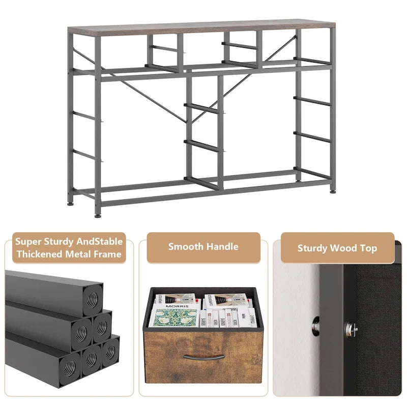 Large commode de rangement en tissu à 10 tiroirs – Meuble TV
