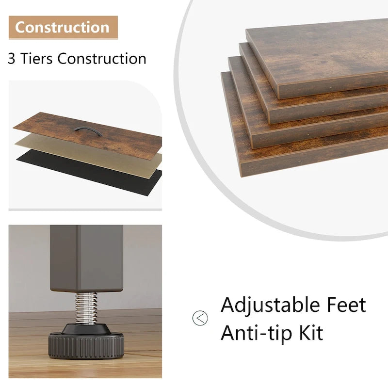 Large commode de rangement en tissu à 10 tiroirs – Meuble TV