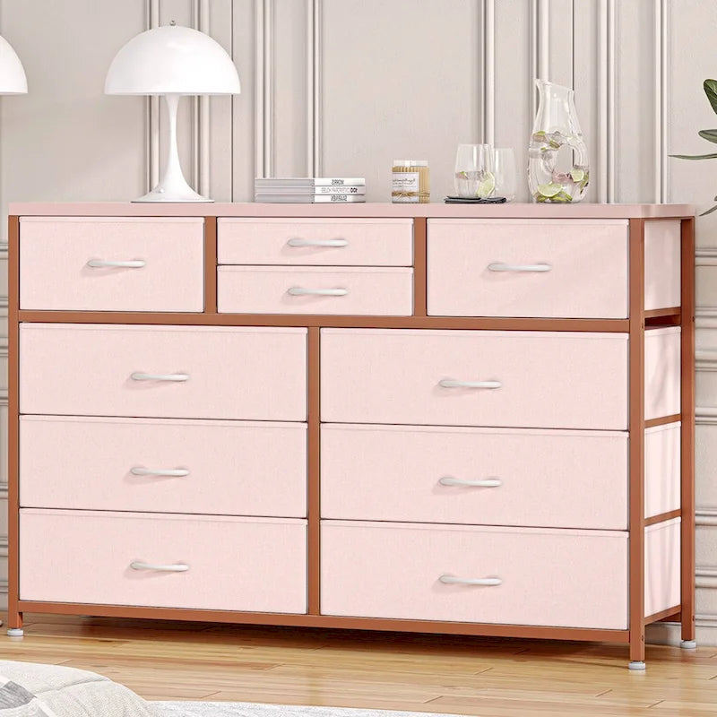 Large commode de rangement en tissu à 10 tiroirs – Meuble TV