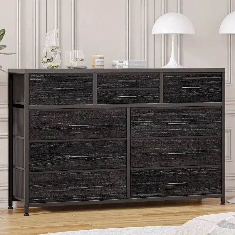 Large commode de rangement en tissu à 10 tiroirs – Meuble TV