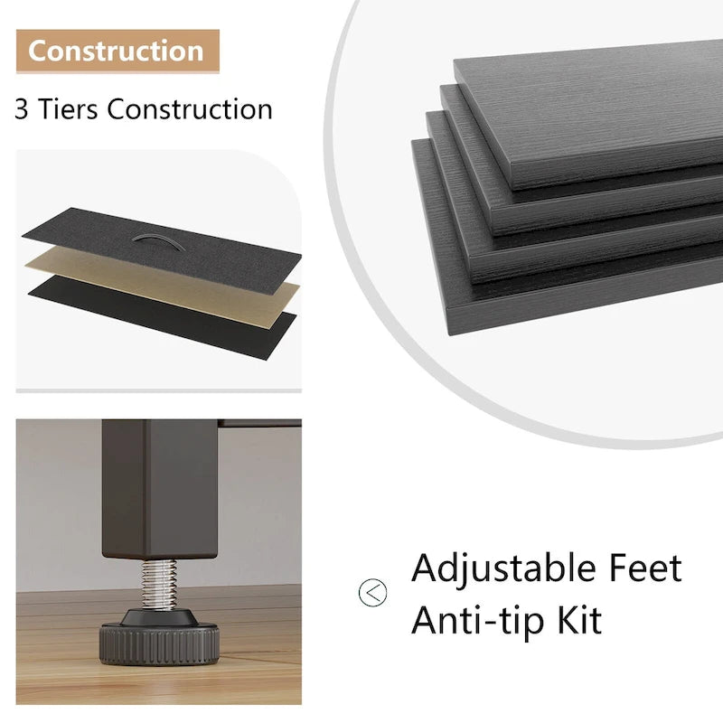 Large commode de rangement en tissu à 10 tiroirs – Meuble TV