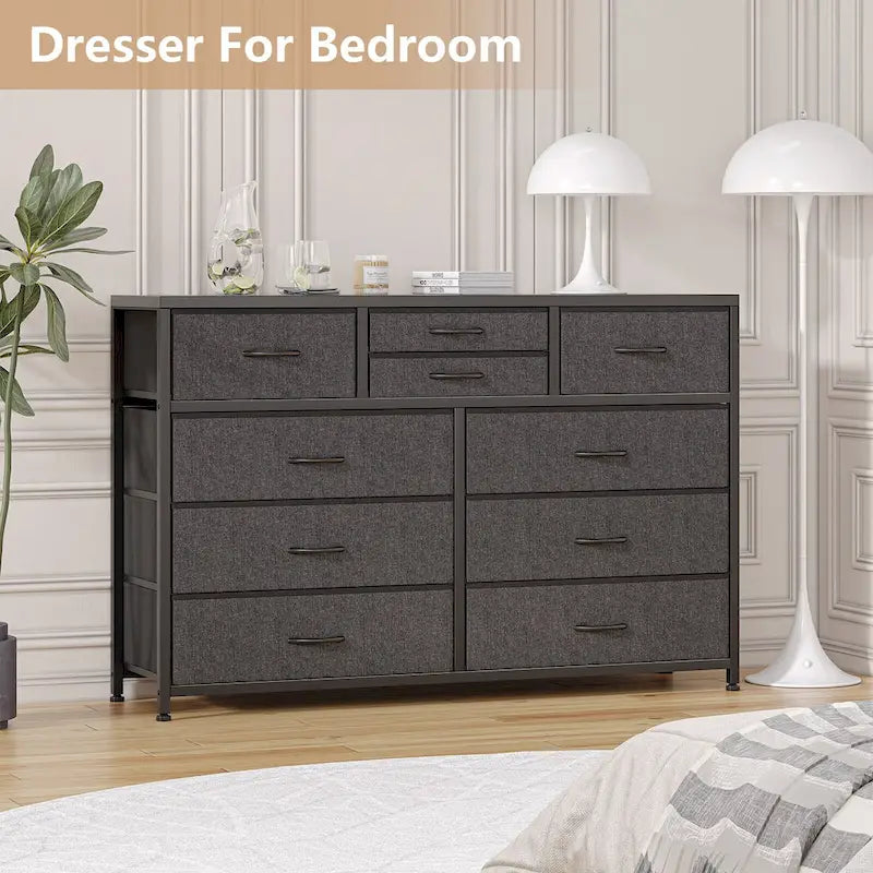 Large commode de rangement en tissu à 10 tiroirs – Meuble TV