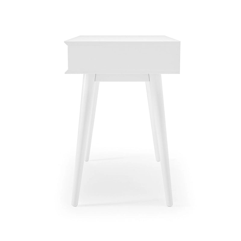 Bureau d'écriture en bois massif du milieu du siècle avec tiroir, finition chêne blanc, marron, noir