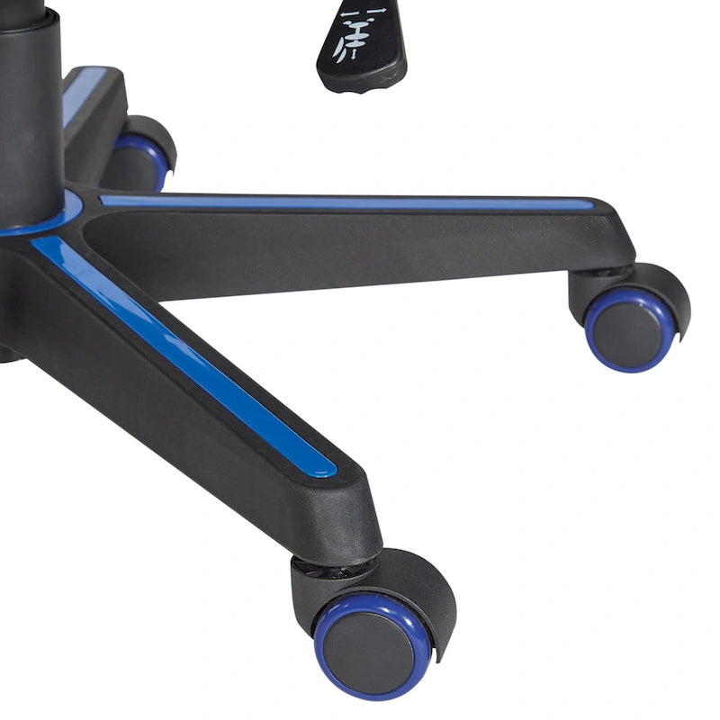 Chaise de jeu ergonomique en similicuir avec support lombaire et accents colorés