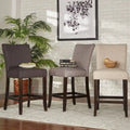 Parson Classic Linen Counter Height High Back Stools (Set of 2) by iNSPIRE Q Bold
